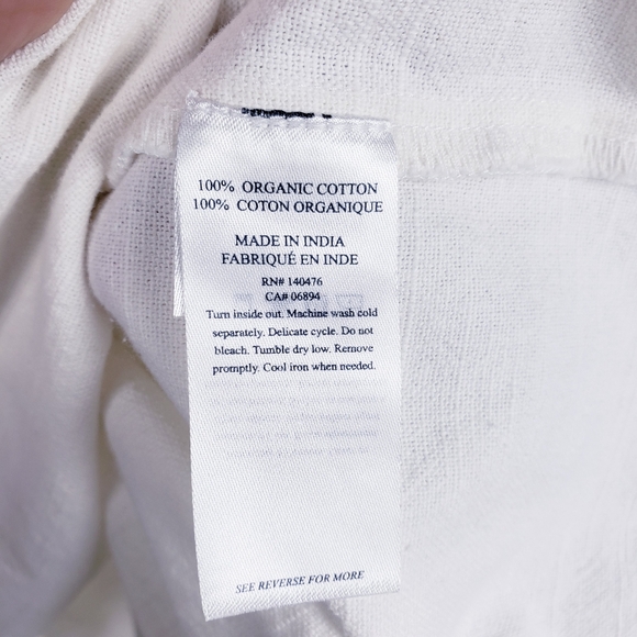 Faherty Women's Ramona Egret Cream Smocked Puff Sleeve Babydoll Dress Small - Picture 8 of 9